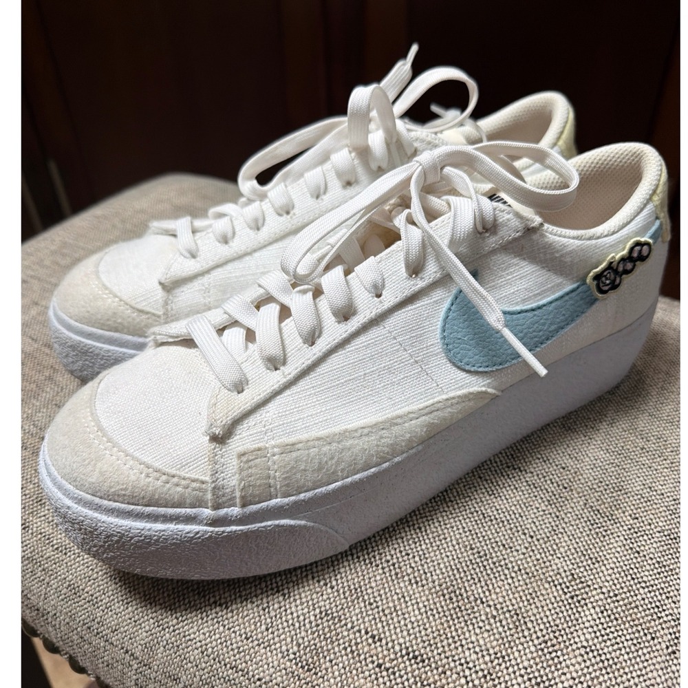 Limited edition Nike Blazer Low Platform Next Nature Air Sprung White Blue 8.5